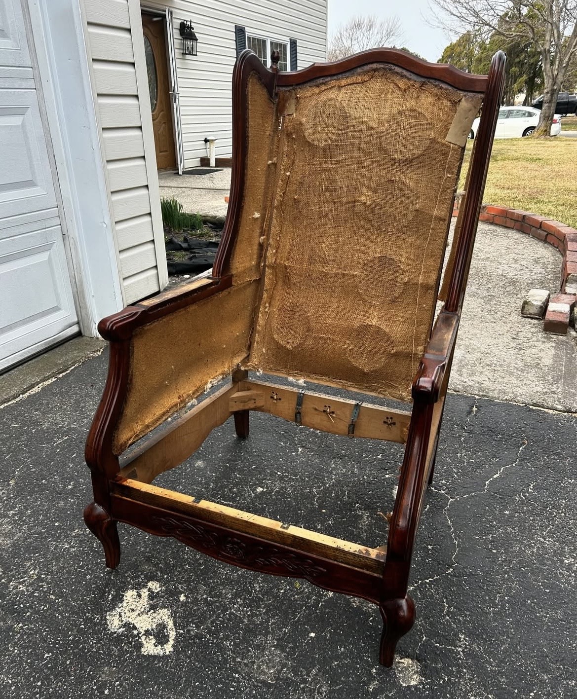 After — upholstery restoration by Fabricio's Upholstery Shop