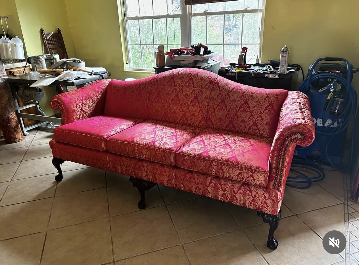 After — upholstery restoration by Fabricio's Upholstery Shop