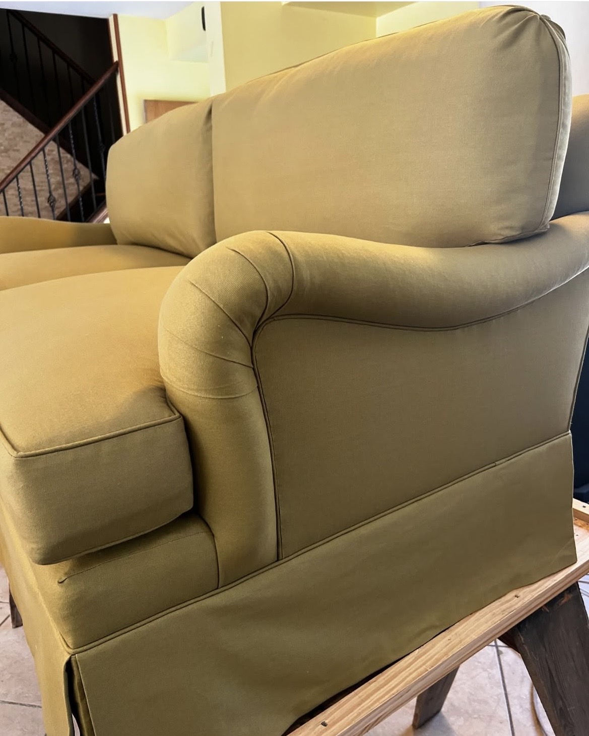 After — upholstery restoration by Fabricio's Upholstery Shop