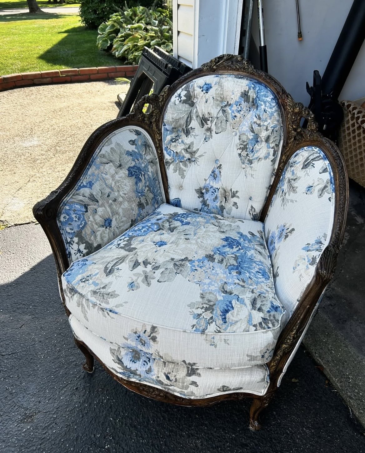 After — upholstery restoration by Fabricio's Upholstery Shop