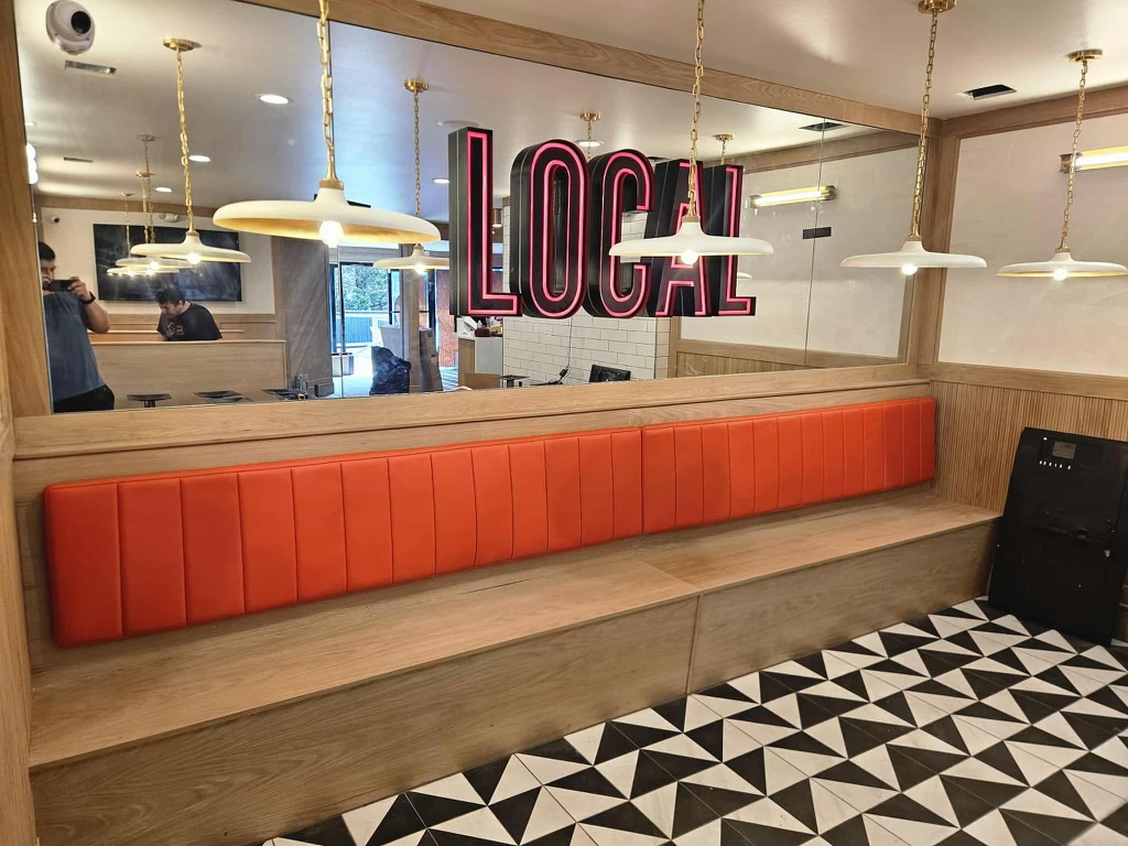Restaurant and hospitality seating with custom upholstery